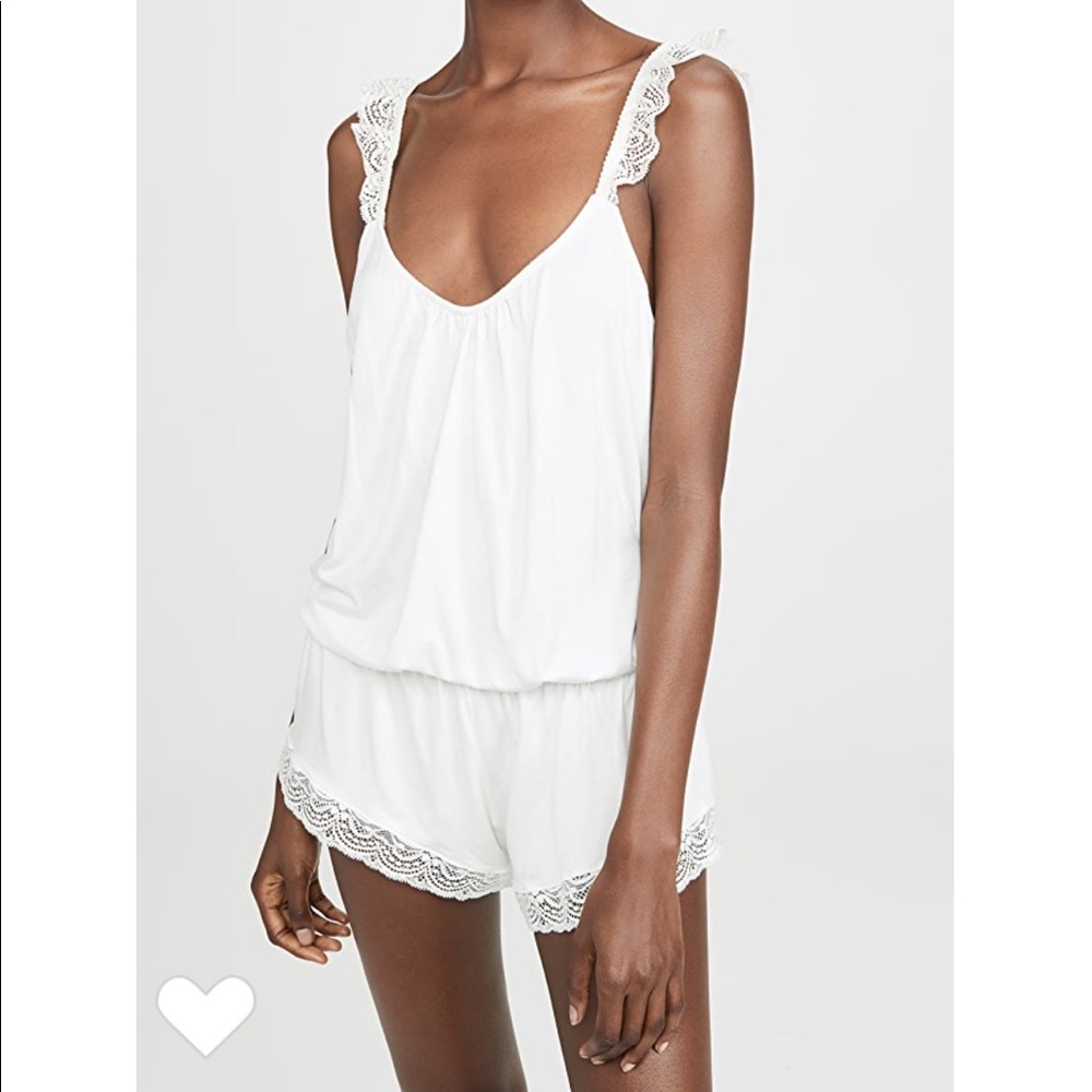 NWT Eberjey Cecilia Ivory Romper